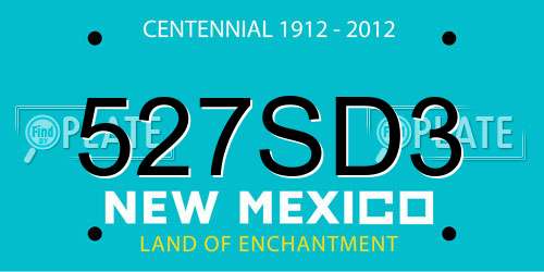 527SD3 New Mexico License Plate