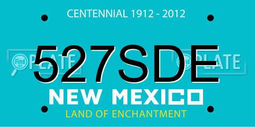 527SDE New Mexico License Plate