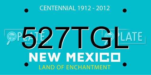 527TGL New Mexico License Plate