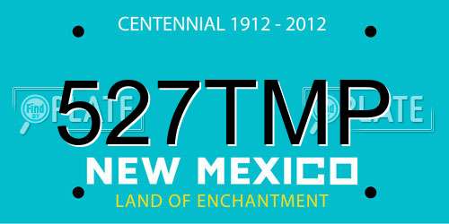 527TMP New Mexico License Plate