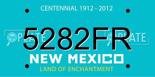5282FR New Mexico License Plate