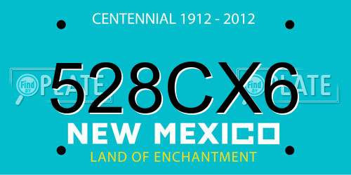 528CX6 New Mexico License Plate