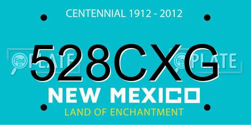 528CXG New Mexico License Plate