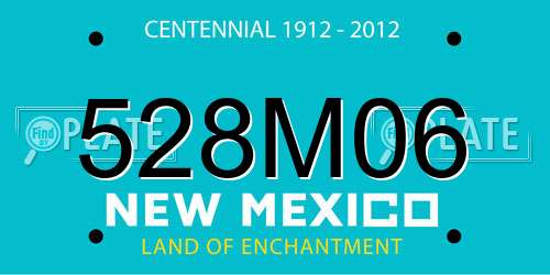 528M06 New Mexico License Plate