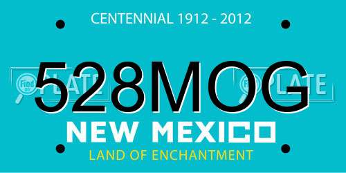 528MOG New Mexico License Plate
