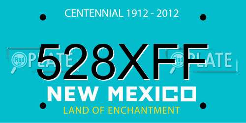 528XFF New Mexico License Plate