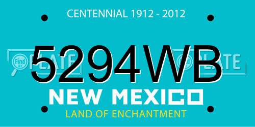 5294WB New Mexico License Plate