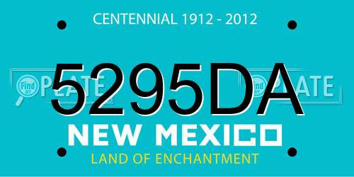 5295DA New Mexico License Plate