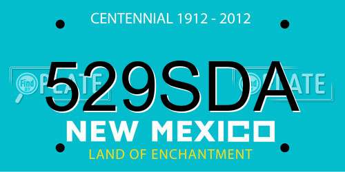 529SDA New Mexico License Plate