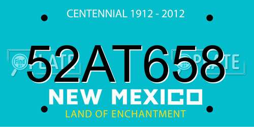 52AT658 New Mexico License Plate