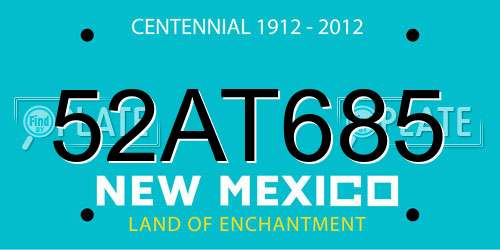 52AT685 New Mexico License Plate
