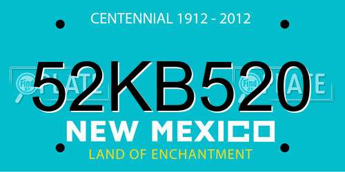 52KB520 New Mexico License Plate