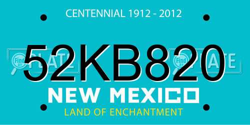 52KB820 New Mexico License Plate