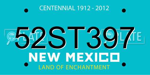 52ST397 New Mexico License Plate