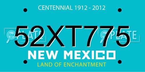 52XT775 New Mexico License Plate