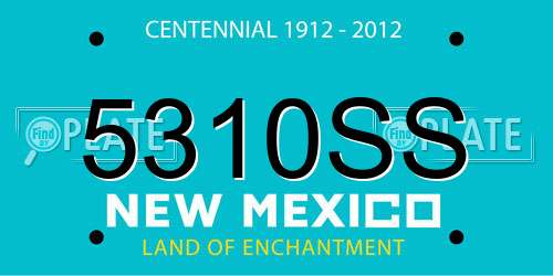 5310SS New Mexico License Plate