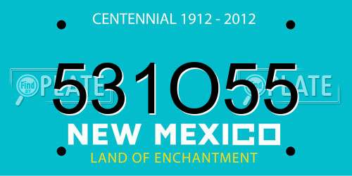 531O55 New Mexico License Plate