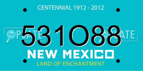 531O88 New Mexico License Plate