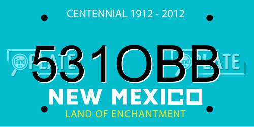 531OBB New Mexico License Plate