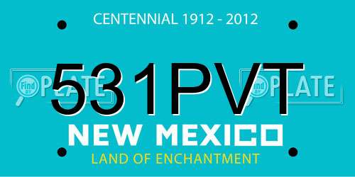 531PVT New Mexico License Plate