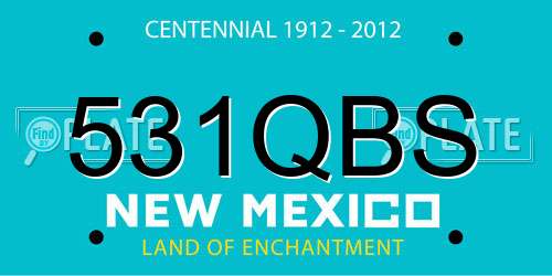 531QBS New Mexico License Plate