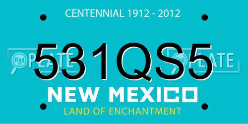 531QS5 New Mexico License Plate