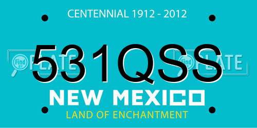 531QSS New Mexico License Plate