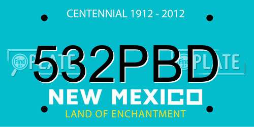 532PBD New Mexico License Plate