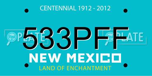 533PFF New Mexico License Plate