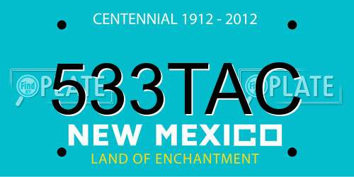 533TAC New Mexico License Plate