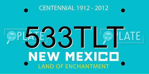 533TLT New Mexico License Plate