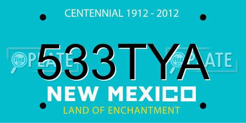 533TYA New Mexico License Plate