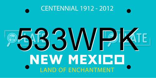 533WPK New Mexico License Plate
