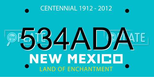 534ADA New Mexico License Plate