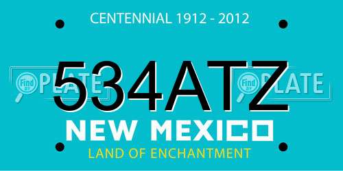 534ATZ New Mexico License Plate