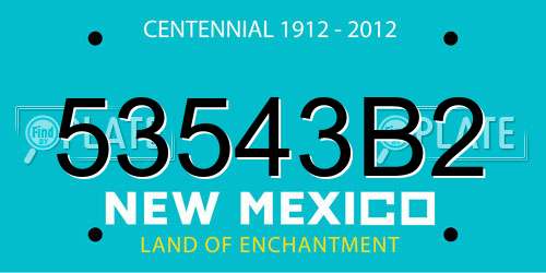 53543B2 New Mexico License Plate