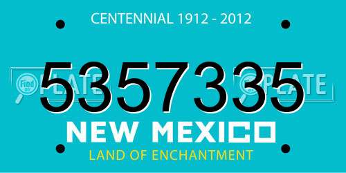 5357335 New Mexico License Plate