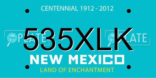535XLK New Mexico License Plate