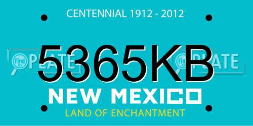 5365KB New Mexico License Plate
