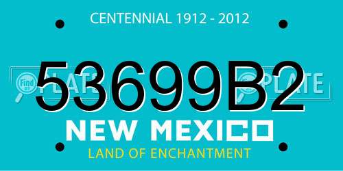 53699B2 New Mexico License Plate