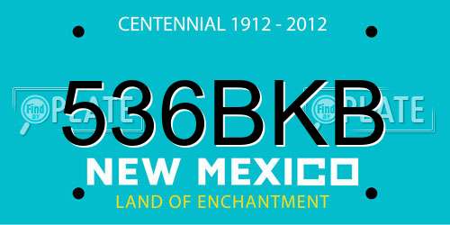 536BKB New Mexico License Plate