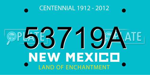 53719A New Mexico License Plate