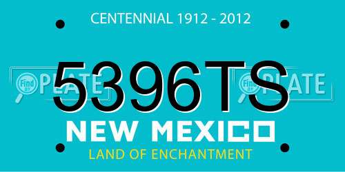 5396TS New Mexico License Plate