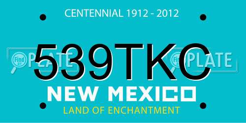 539TKC New Mexico License Plate
