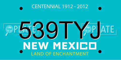 539TYJ New Mexico License Plate