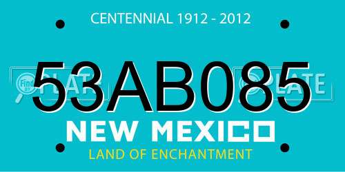 53AB085 New Mexico License Plate