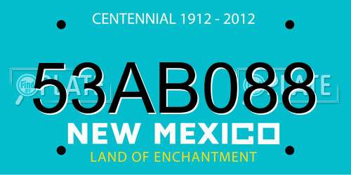 53AB088 New Mexico License Plate