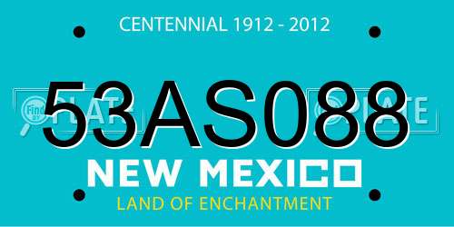 53AS088 New Mexico License Plate