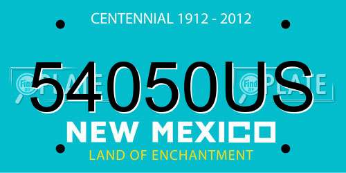 54050US New Mexico License Plate
