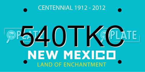 540TKC New Mexico License Plate